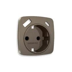 Лицевая панель для розетки с/з со шторками 2USB A+C Ambrella Volt Omega OP6400