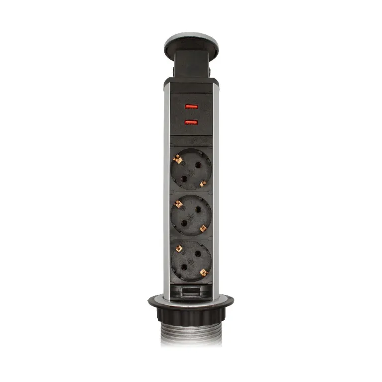Блок розеток 105S (J) (3 секции + 2 USB) Mebax 00-00003152 в Нижнем Новгороде