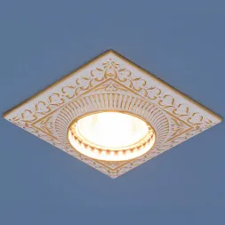 Встраиваемый светильник Elektrostandard 4104 MR16 WH/GD белый/золото 4690389059957