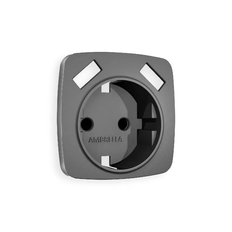 Лицевая панель для розетки с/з со шторками 2USB A+A Ambrella Volt Omega OP6590 в Нижнем Новгороде