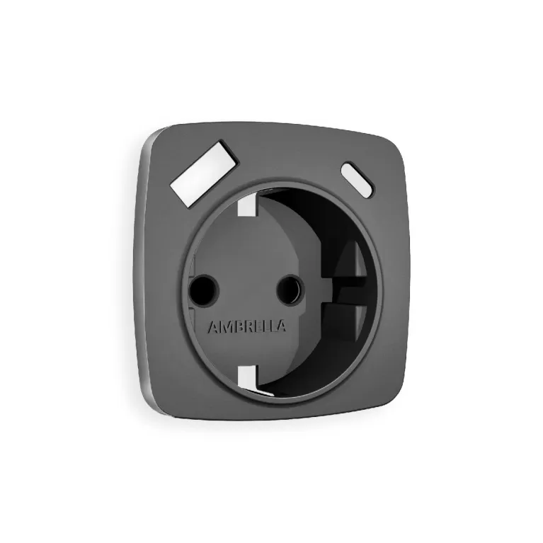 Лицевая панель для розетки с/з со шторками 2USB A+C Ambrella Volt Omega OP6600 в Нижнем Новгороде