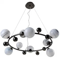 Подвесная люстра Crystal Lux Salvadore SP9H Black Chromium