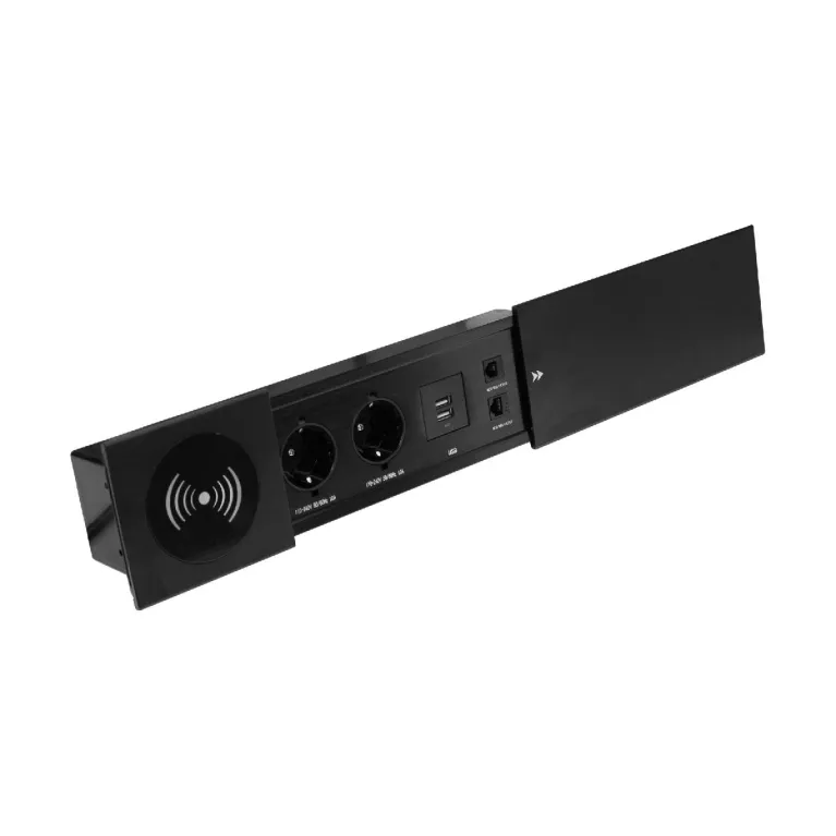 Блок розеток JX (Slide Top) (2 секции RJ-45 + 2 USB беспр.зарядка с кабелем питания) Mebax 00-000028 в Нижнем Новгороде