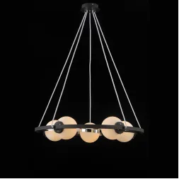 Подвесная люстра Natali Kovaltseva SPHERE 81020-5C SATIN BLACK
