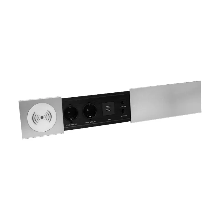 Блок розеток JX (Slide Top) (2 секции RJ-45 + 2 USB беспр.зарядка с кабелем питания) Mebax 00-000028 в Нижнем Новгороде