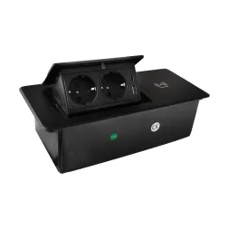 Блок розеток LK-DMS-741 (2 секции полуавтоматический 1 USB + 1 type-C беспроводная зарядка) Mebax 00