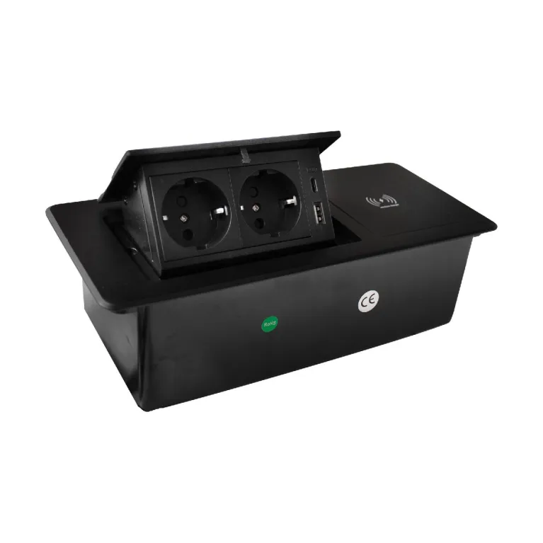 Блок розеток LK-DMS-741 (2 секции полуавтоматический 1 USB + 1 type-C беспроводная зарядка) Mebax 00 в Нижнем Новгороде