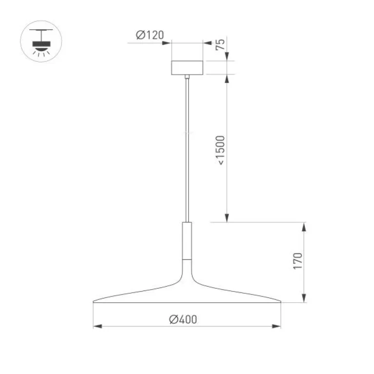 Подвесной светодиодный светильник Arlight SP-Fiore-R400-13W Warm3000 036001 в Нижнем Новгороде