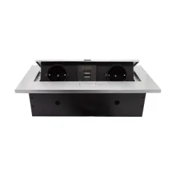 Блок розеток MX-226 (J) (2 секции полуавтоматический 2 USB с кабелем питания) Mebax 00-00002884