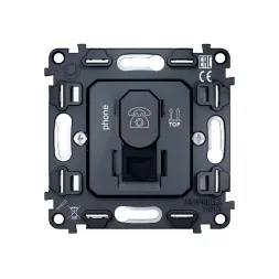 Механизм телефонной розетки RJ-11 (4P4C) с автоматической защитной шторкой Ambrella Volt Quant VM190