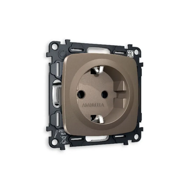 Комплект механизма розетки с/з на винтовых зажимах Ambrella Volt Omega MO636010 в Нижнем Новгороде