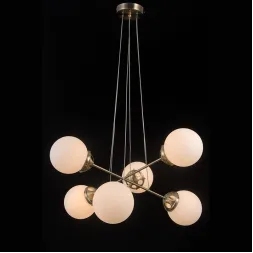 Подвесная люстра Natali Kovaltseva MOLECULE 81047-6C ANTIQUE BRASS
