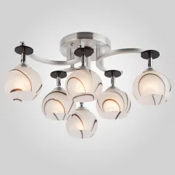 Подвесная люстра Eurosvet 9643/6 алюминий/белый