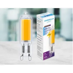 Лампа светодиодная филаментная Ambrella light G9 3W 4200K прозрачная 204521