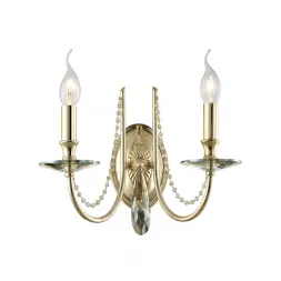 Бра Crystal Lux VICTORIA AP2 GOLD/AMBER