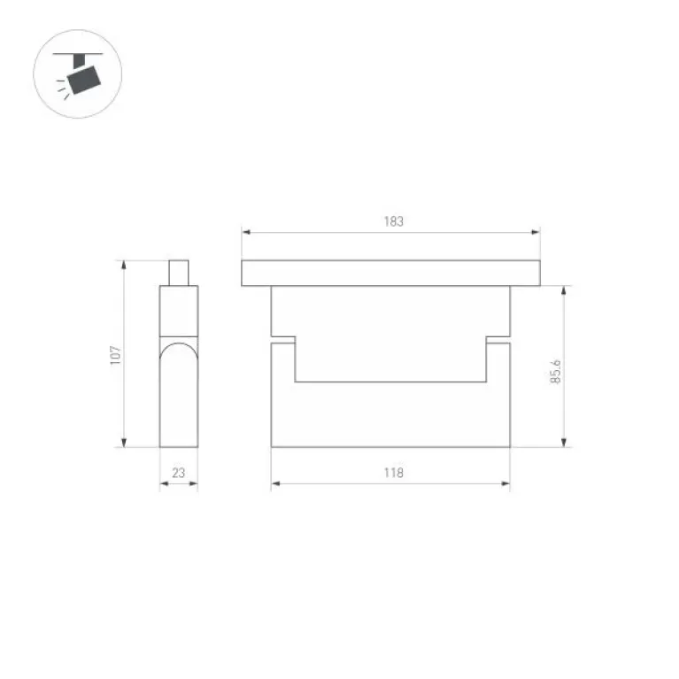 Трековый светодиодный светильник для магнитного шинопровода Arlight Mag-Orient-Flat-Fold-S195-6W Day в Нижнем Новгороде