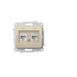 Розетка компьютерная двухместная (Cat 6) ELBI Jazz 607-000300-248