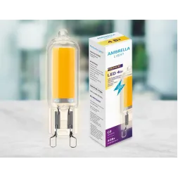 Лампа светодиодная филаментная Ambrella light G9 4W 3000K прозрачная 204531