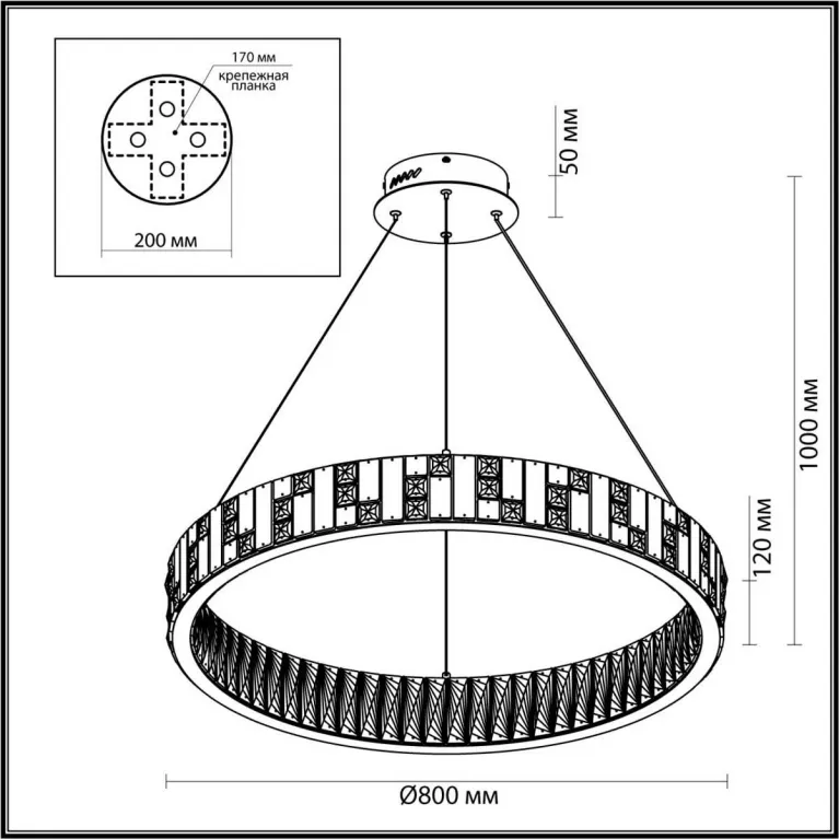 Подвесная люстра Odeon Light CROSSA 5072/100L в Нижнем Новгороде