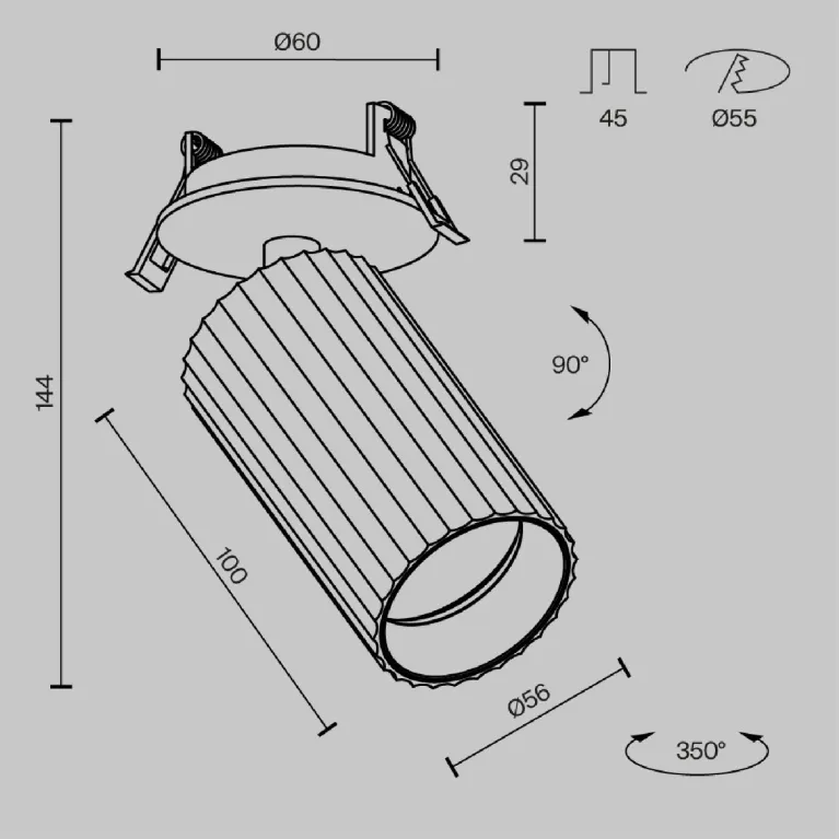 Встраиваемый спот Maytoni Calipso C110CL-01-GU10-BS в Нижнем Новгороде