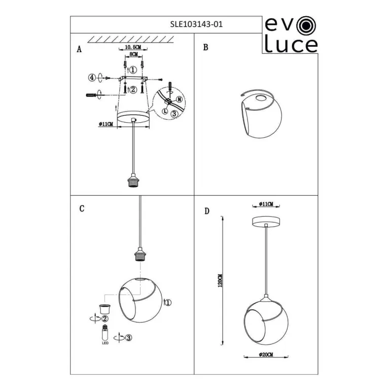 Подвесной светильник Evoluce Satturo SLE103143-01 в Нижнем Новгороде