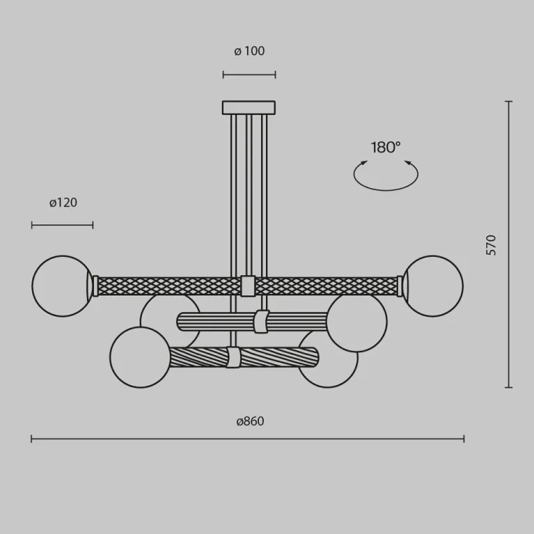 Потолочная люстра Maytoni Teatro MOD287PL-06BS в Нижнем Новгороде