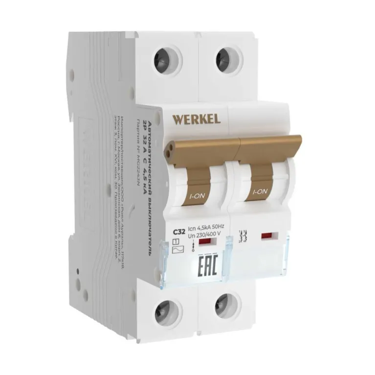Автоматический выключатель Werkel 2P 32А C 4,5кА W902P324 4690389192821 в Нижнем Новгороде