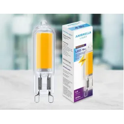 Лампа светодиодная филаментная Ambrella light G9 4W 4200K прозрачная 204532