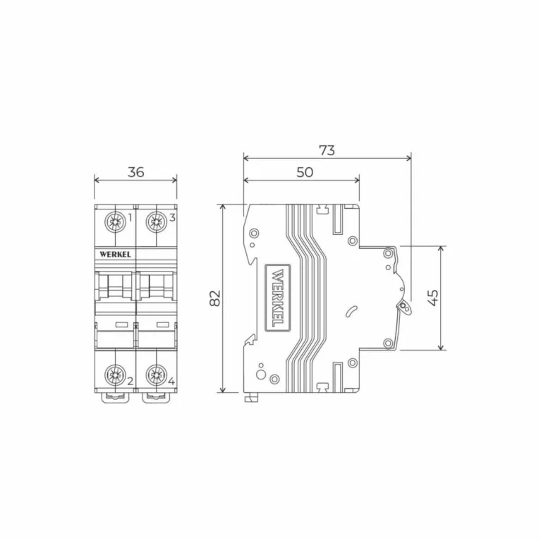 Автоматический выключатель Werkel 2P 32А C 4,5кА W902P324 4690389192821 в Нижнем Новгороде