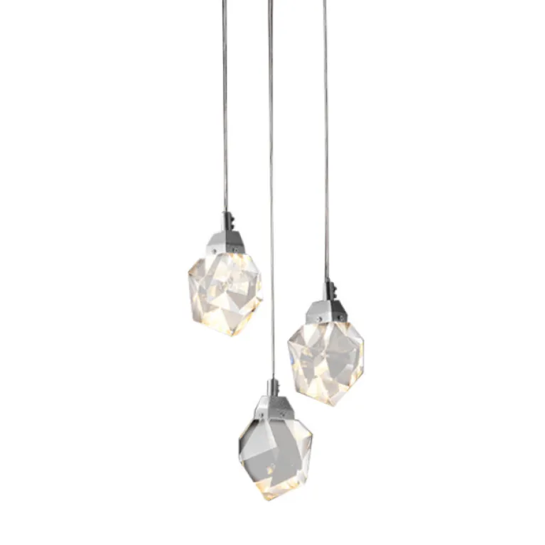 Подвесной светильник Delight Collection Crystal rock OM820083-3C (MD-020B-3 chrome) в Нижнем Новгороде