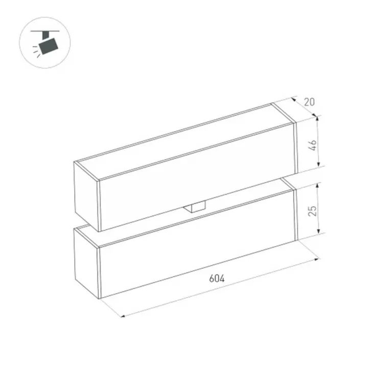 Трековый светильник для магнитного шинопровода Arlight MAG-FLAT-FOLD-25-S604-18W Day4000 034239 в Нижнем Новгороде