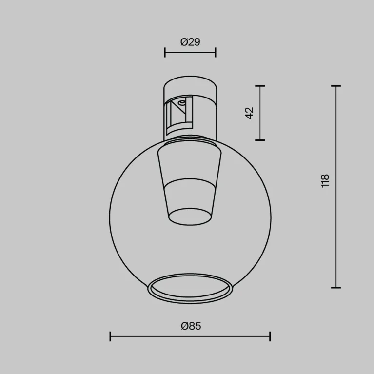 Трековый магнитный светильник Maytoni Bubble TR148-1-3W4K-B в Нижнем Новгороде