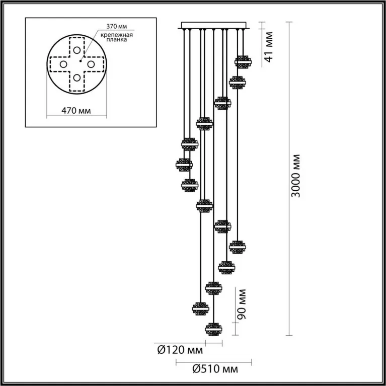 Подвесная люстра Odeon Light KLOT 5031/80L в Нижнем Новгороде