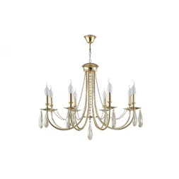 Подвесная люстра Crystal Lux VICTORIA SP8 GOLD/AMBER