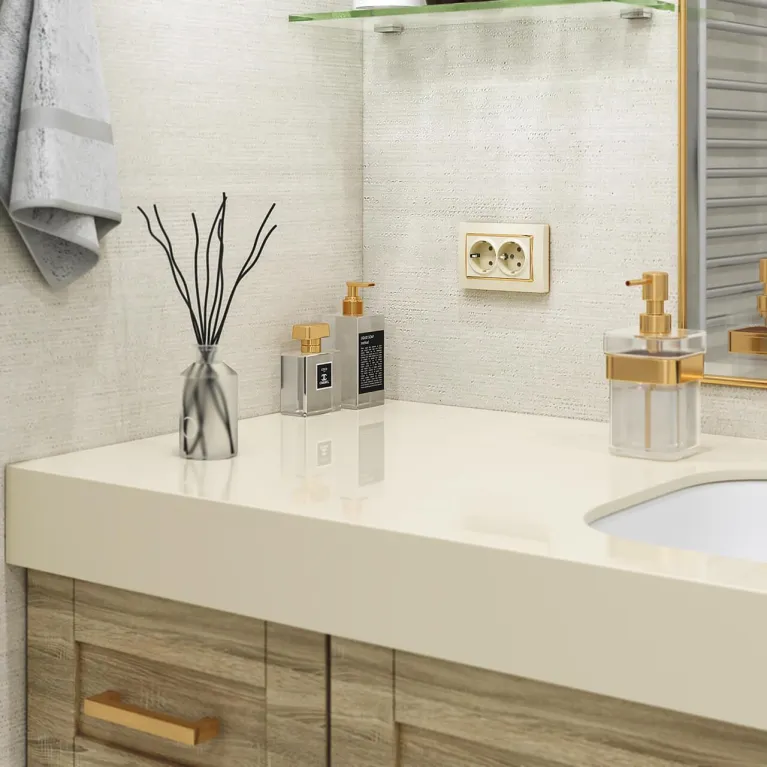 Рамка для двойной розетки Werkel Snabb слоновая кость/золото W0081932 4690389161148 в Нижнем Новгороде
