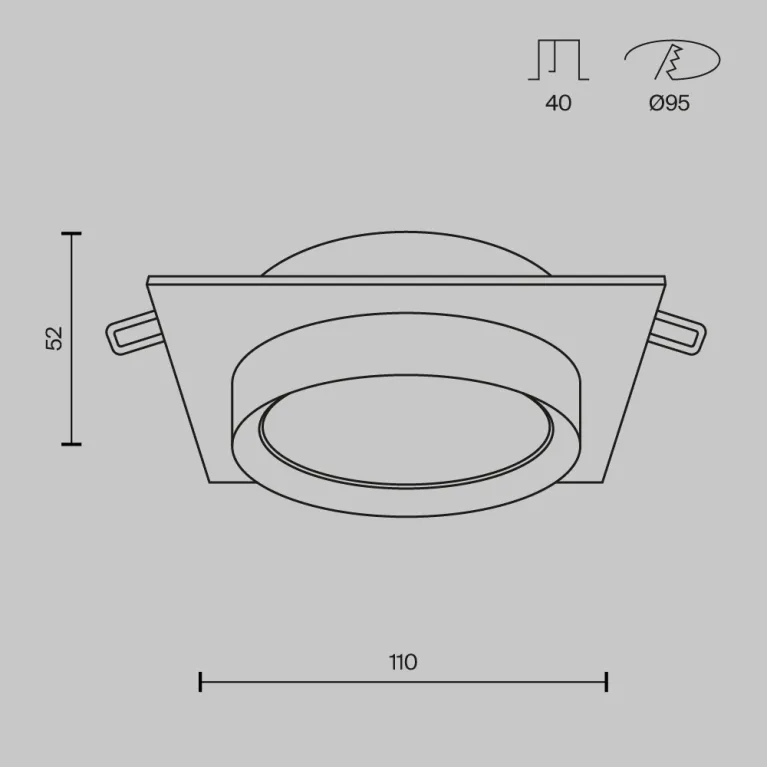 Встраиваемый светильник Maytoni Technical Hoop DL086-GX53-SQ-W в Нижнем Новгороде