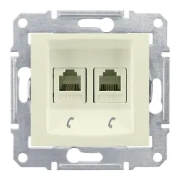 Розетка телефонная 2хRJ11 Schneider Electric Sedna SDN4201147