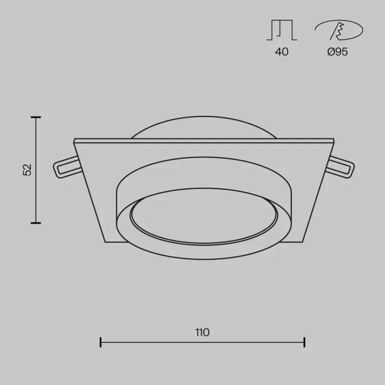 Встраиваемый светильник Maytoni Technical Hoop DL086-GX53-SQ-WB в Нижнем Новгороде