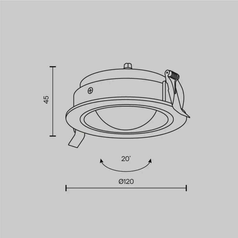 Встраиваемый светильник Maytoni Lens DL105-12W3K-W в Нижнем Новгороде