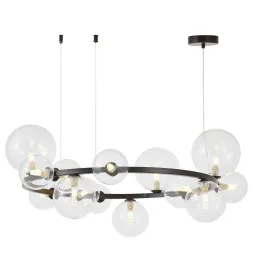 Подвесная люстра Lumina Deco LDP 7033-15 BK+CL