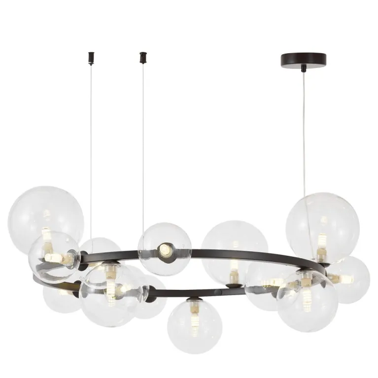 Подвесная люстра Lumina Deco LDP 7033-15 BK+CL в Нижнем Новгороде