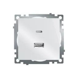 Розетка 2-местная USB + type C Stekker Катрин GLS10-7116-01 50051