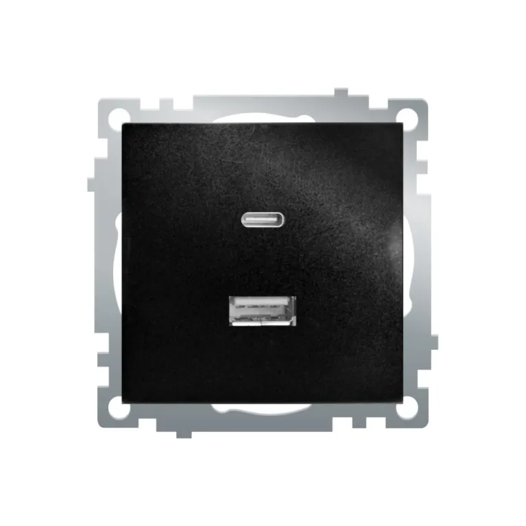 Розетка 2-местная USB + type C Stekker Катрин GLS10-7116-05 50055 в Нижнем Новгороде