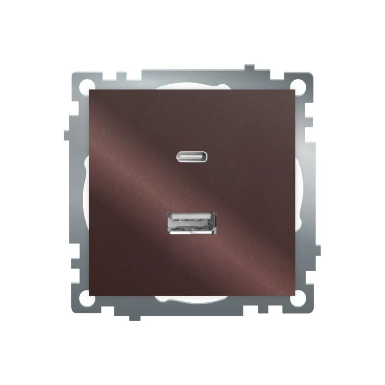 Розетка 2-местная USB + type C Stekker Катрин GLS10-7116-04 50057 в Нижнем Новгороде