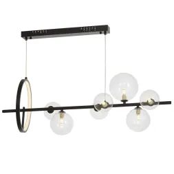 Подвесная люстра Lumina Deco LDP 7033-7 BK+CL