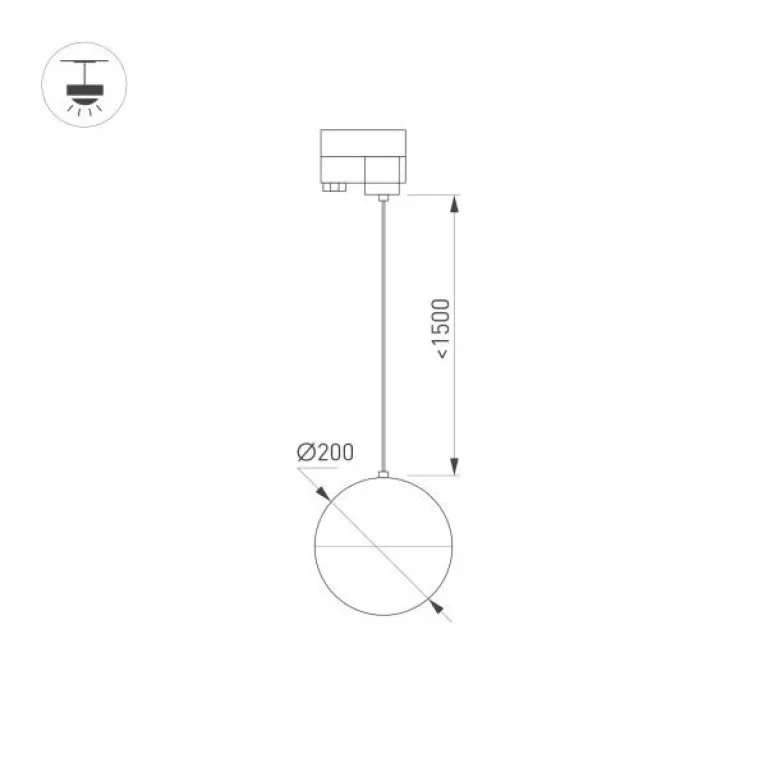 Трековый светодиодный светильник Arlight LGD-Emisfero-Track-Hang-4TR-R200-16W Warm3000 035987 в Нижнем Новгороде