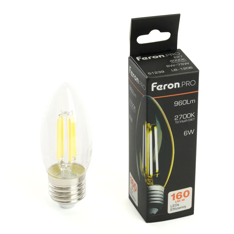 Светодиодная лампа Feron LB-1206 E27 6W 2700K 51238 в Нижнем Новгороде