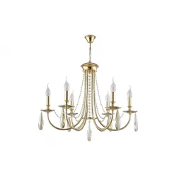 Подвесная люстра Crystal Lux VICTORIA SP6 GOLD/AMBER