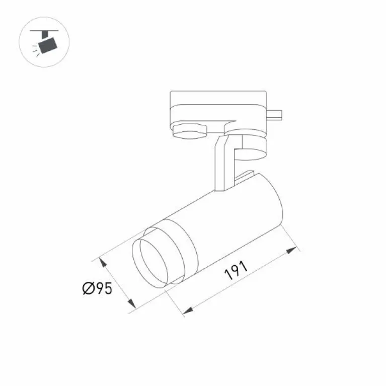 Трековый светодиодный светильник Arlight LGD-Gelios-4TR-R95-40W Warm3000 036093 в Нижнем Новгороде