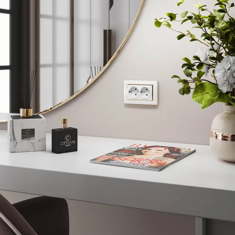 Рамка для двойной розетки Werkel Snabb белый/золото W0081933 4690389161209 в Нижнем Новгороде